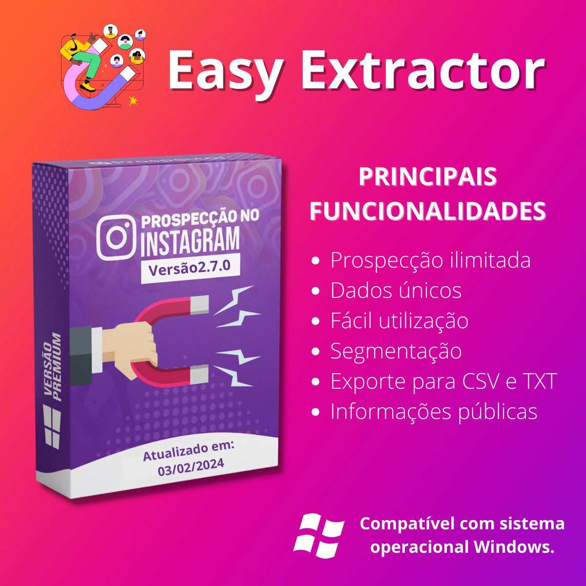 Extrator de Contatos do Instagram V2.8.0 2024
