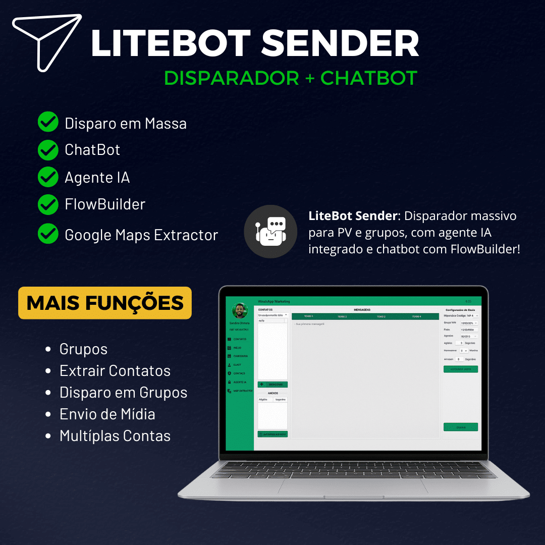 Disparador Massivo Para WhatsApp – LiteBot Sender 2026